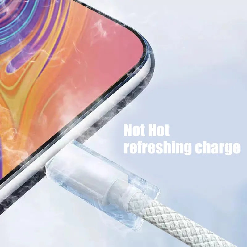 USB C Mobile Phone Cable Fast Charging USB A To Type C Nylon Braided