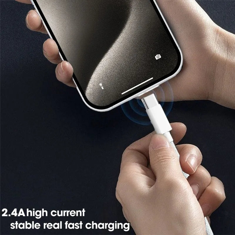 USB C Mobile Phone Cable Fast Charging USB A To Type C Nylon Braided