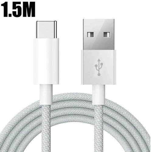 USB C Mobile Phone Cable Fast Charging USB A To Type C Nylon Braided