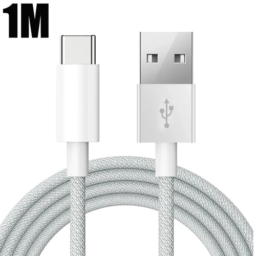 USB C Mobile Phone Cable Fast Charging USB A To Type C Nylon Braided