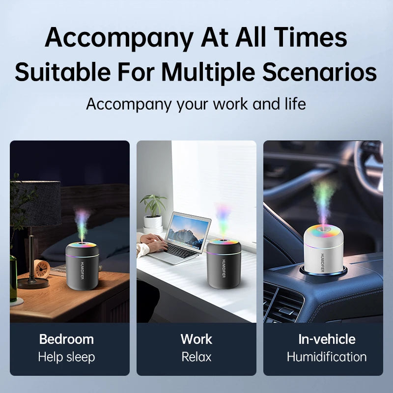 Portable Mini RGB Air Humidifier & Essential Oil Diffuser