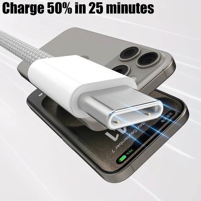 USB C Mobile Phone Cable Fast Charging USB A To Type C Nylon Braided