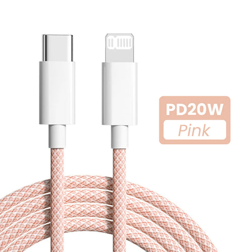 PD 20W USB C Cable For iPhone 14 13 12 11 Pro Max Xs 8 Plus iPad Wire