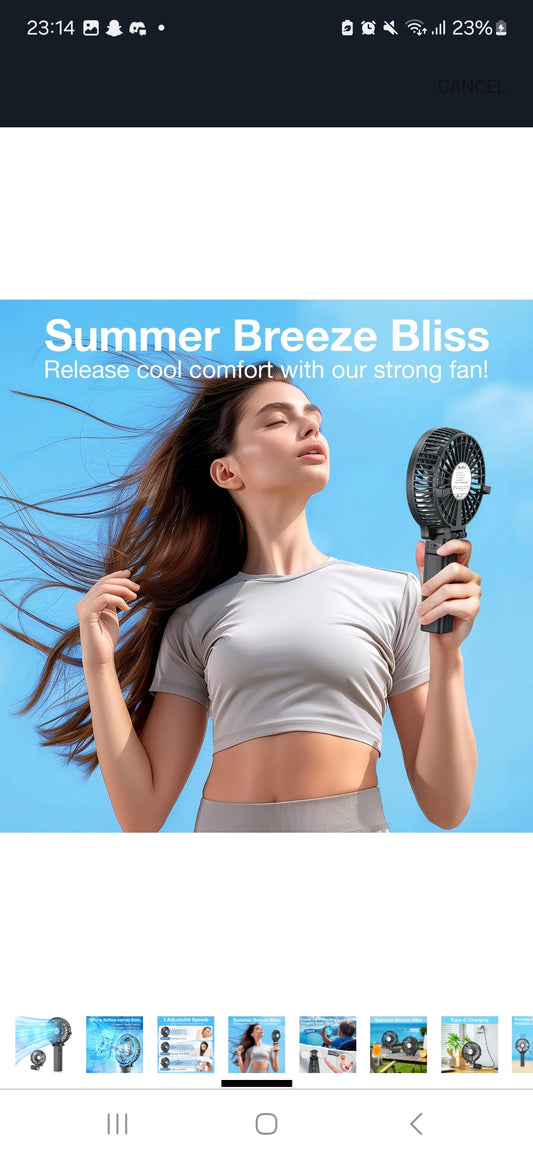 Rechargeable Handheld Fan